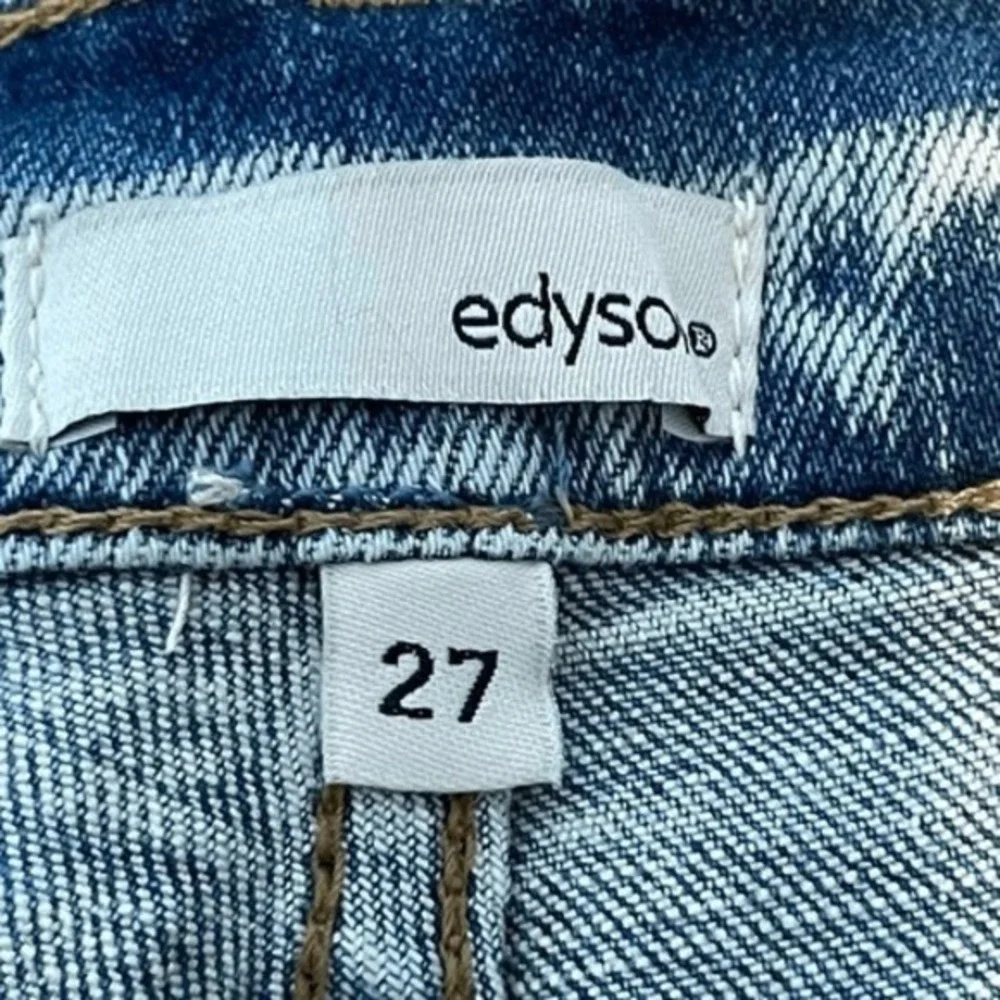 Edyson Delon Distressed Denim Jean Shorts Blue‎ Camden Medium Wash Hi-Rise 27
